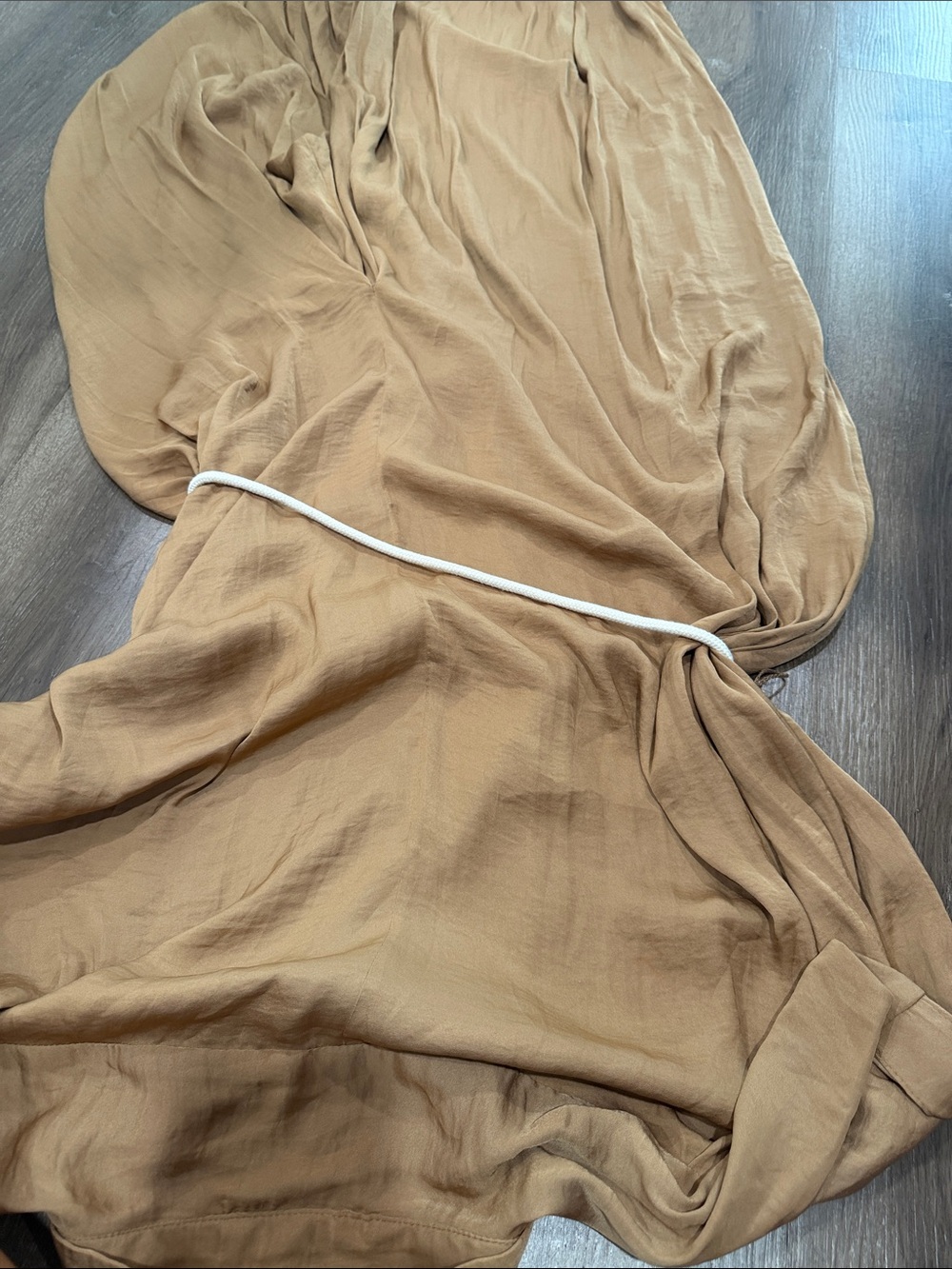 Zara Tan Button-Front Jumpsuit - Picture 11 of 11